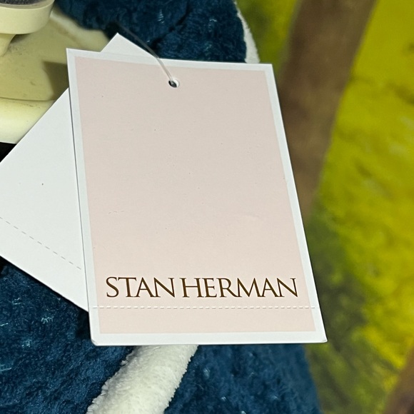 Stan Herman 🆕 Plus Size 1X Dimple Plush Wrap Robe Blue - Picture 5 of 10